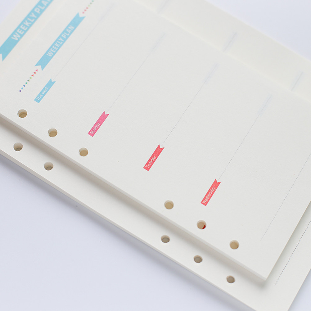 Travel Notebook Journal - กระดาษเติมขนาด A6 แบบมีเส้น 6 รู 40