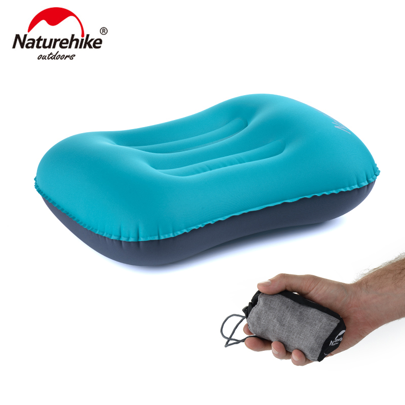 Travel Pillow Inflatable - หมอนเป่าลมพกพา Naturehike ทำจาก TPU โพลีเอสเตอร์ สำหรับตั้งแคมป์