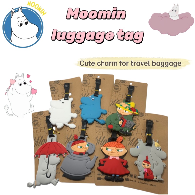 Travel Accessories Gift Set - สินค้าการ์ตูนมูมิน อนิเมะ ของที่ระลึก ป้ายติดกระเป๋าเดินทาง ดีไซน์สร้างสรรค์ ตัวละครมูมิน