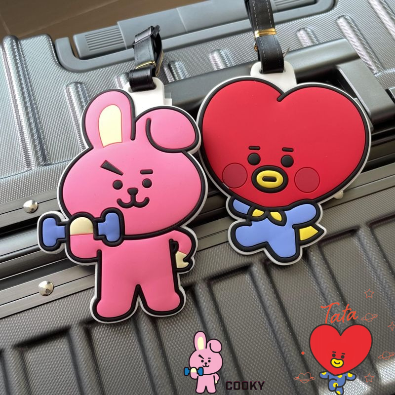 Travel Accessories Gift Set - พวงกุญแจการ์ตูน BT21 น่ารัก สไตล์คาวาอี้ ใช้ได้ทั้งชายหญิง ใช้ติดกระเป๋าเดินทาง