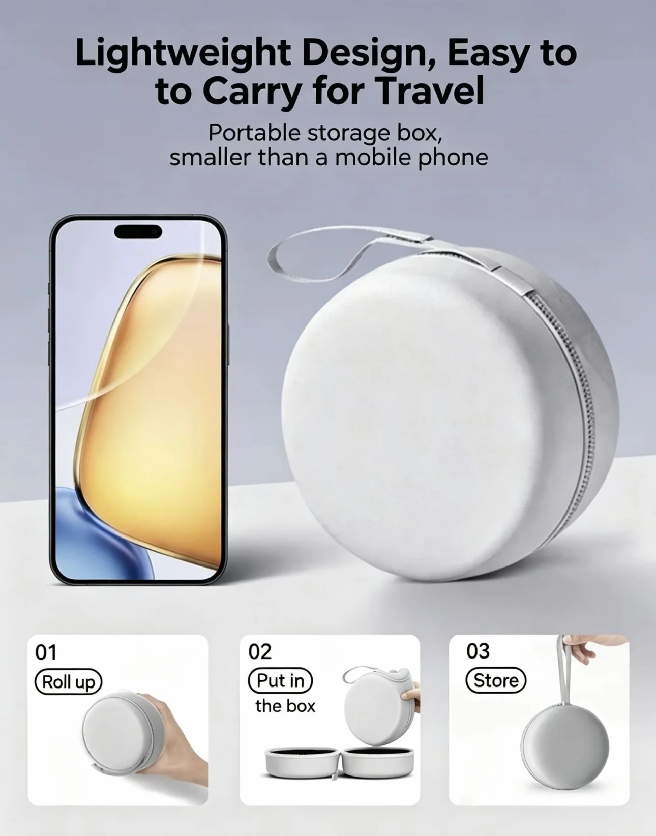 Travel Pillow Inflatable - หมอนรองคอรูปตัวยูสำหรับเดินทางบนเครื่องบิน พร้อมกระดุมแป๊ก หมอนรองคอรูปตัวยูเพื่อสุขภาพ ทำจากเมมโมรี่โฟม