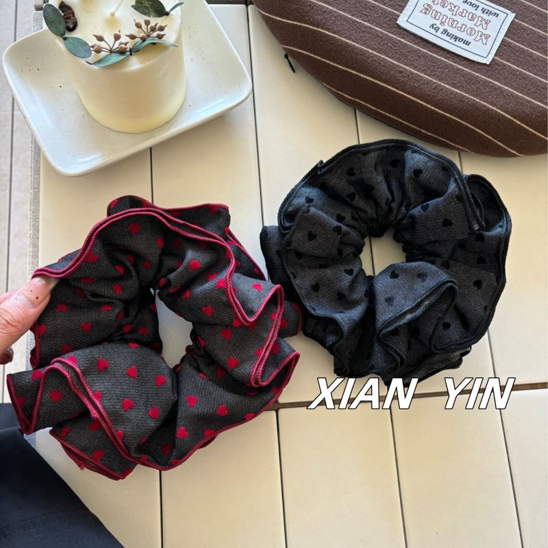 Travel Accessories Bunnings - ที่คาดผมรูปหัวใจสีเทาสไตล์เกาหลี 1 ชิ้น สำหรับผู้หญิง ผมหางม้าสูง ผูกผมทรงดอกไม้