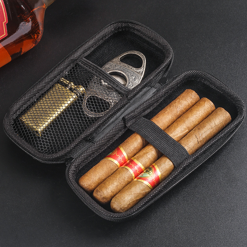 Travel Accessories Case - กระเป๋าใส่ซิการ์แบบพกพา 1 ชิ้น ทำจากวัสดุ EVA น้ำหนักเบา