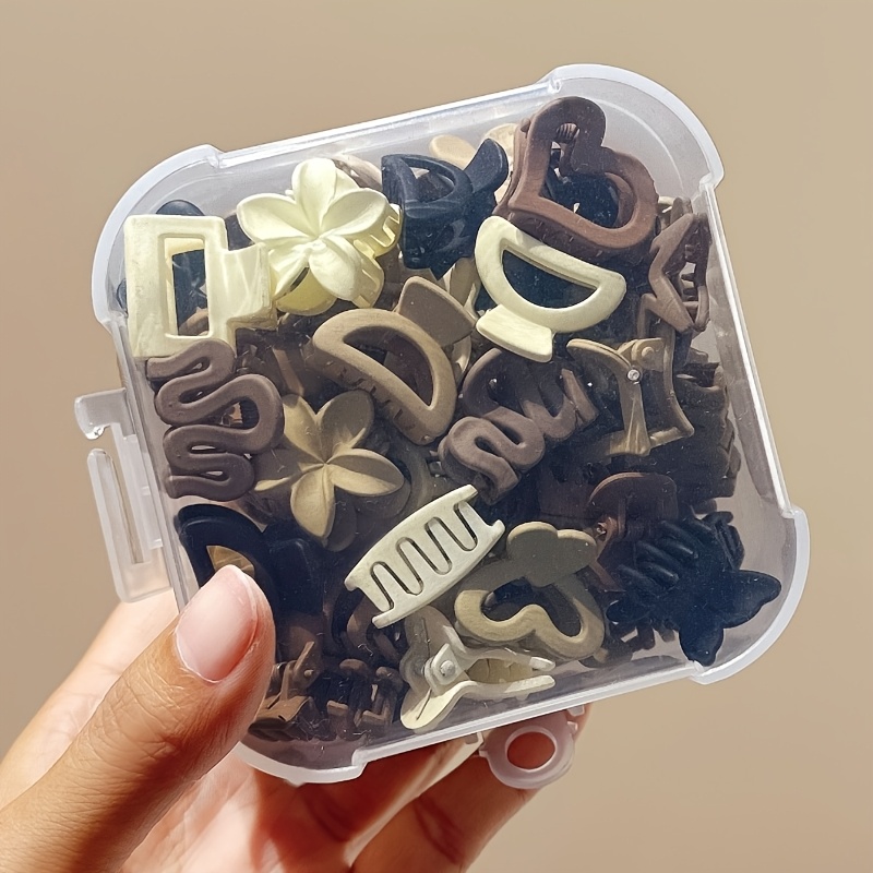Travel Accessories Essentials - คลิปหนีบขนาดเล็กสีเบจแบบคละแบบ 5/10/20/30 ชิ้น เครื่องประดับน่ารักสำหรับสาวๆ - เหมาะสำหรับใช้ในชีวิตประจำวัน