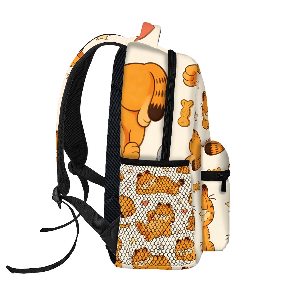 Travel Packing Accessories - กระเป๋าเป้การ์ฟิลด์ตลกขี้เกียจ พิมพ์ลายดาวหัวใจ กระเป๋านักเรียนลายการ์ตูนน่ารัก สำหรับปิกนิก แคมป์ปิ้ง ท่องเที่ยว