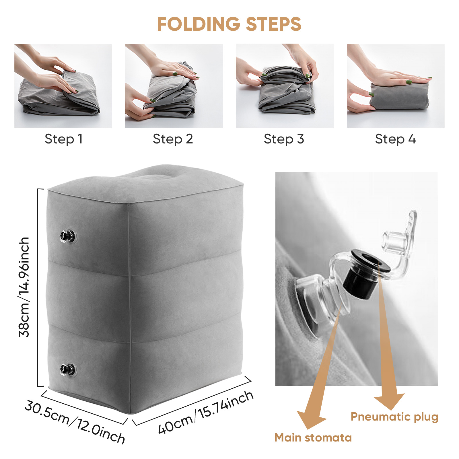 ที่วางเท้าบนเครื่องบิน หมอนรอง - Travel Pillow Inflatable บทวิจารณ์และราคา