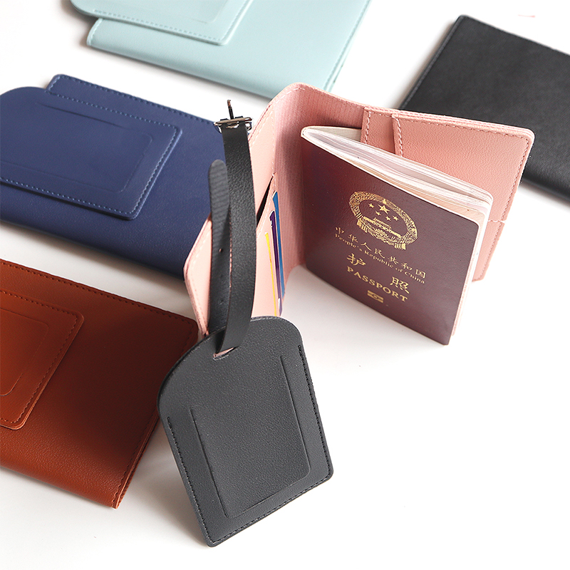 ชุดซองใส่พาสปอร์ตหนังแบบพกพา พ - Travel Accessories Gift Set บทวิจารณ์และราคา