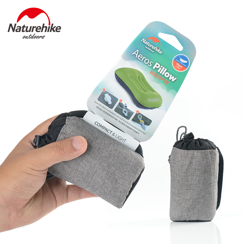 หมอนเป่าลมพกพา Naturehike ทำจา - Travel Pillow Inflatable บทวิจารณ์และราคา