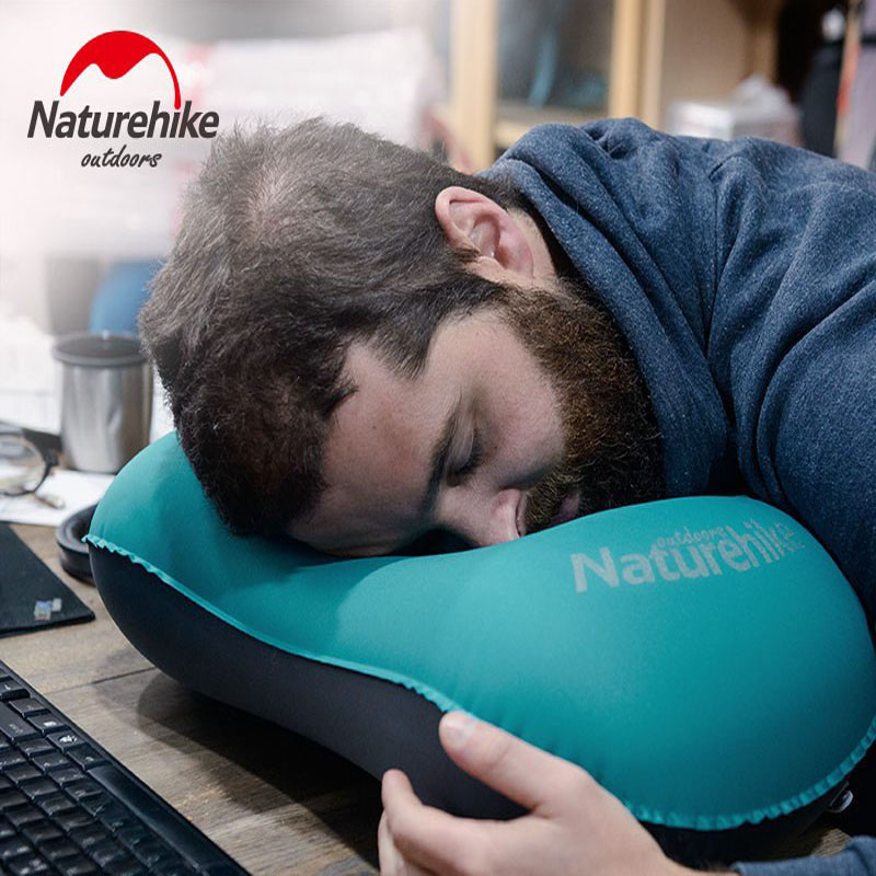 หมอนเป่าลมพกพา Naturehike ทำจา - Travel Pillow Inflatable บทวิจารณ์และราคา