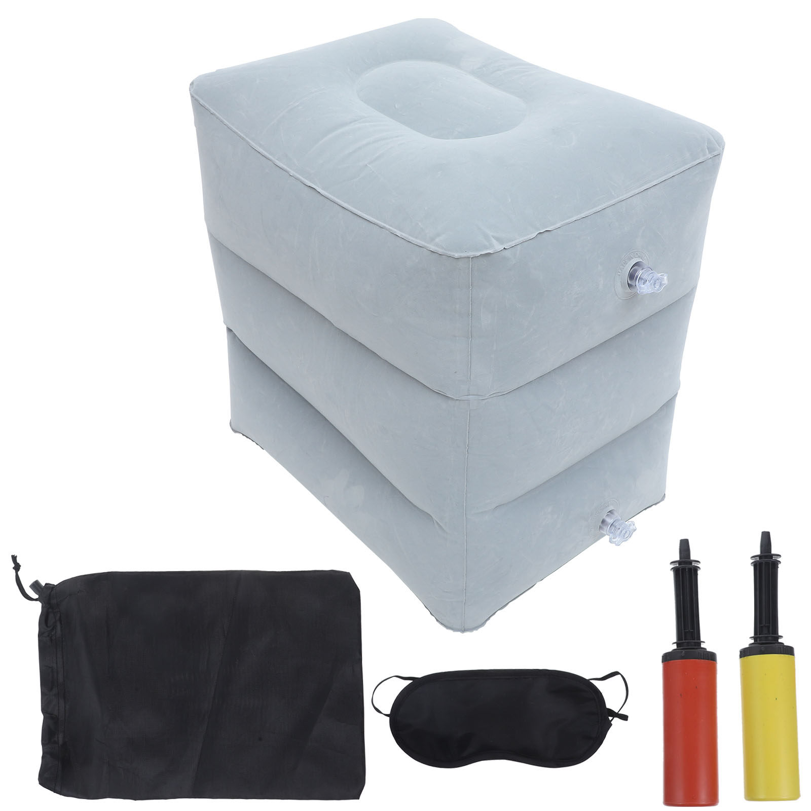 1 ชุดหมอนรองเท้าพองลมแบบพกพาที - Travel Pillow Inflatable บทวิจารณ์และราคา