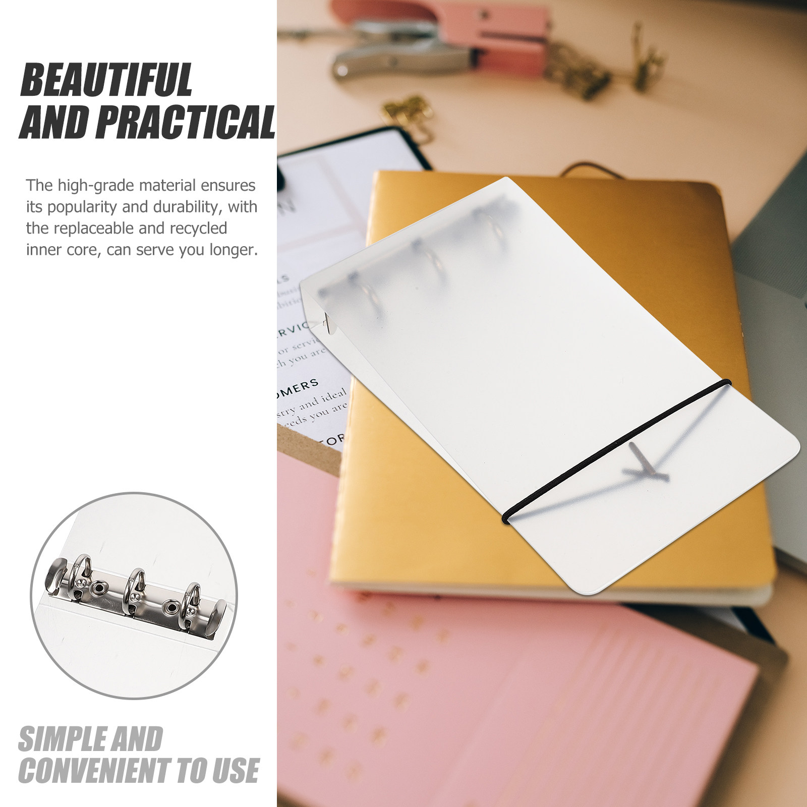 สมุดบันทึกใส 3 ชิ้น พร้อมแกนใน - Travel Notebook Journal บทวิจารณ์และราคา