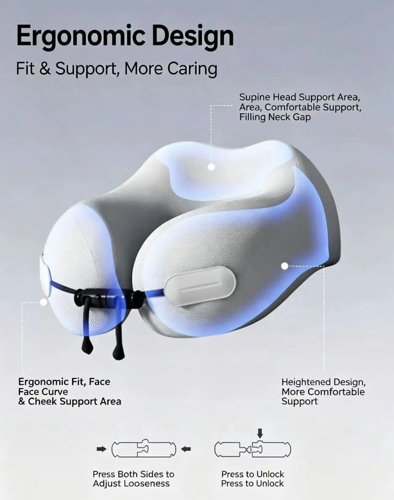 หมอนรองคอรูปตัวยูสำหรับเดินทาง - Travel Pillow Inflatable บทวิจารณ์และราคา