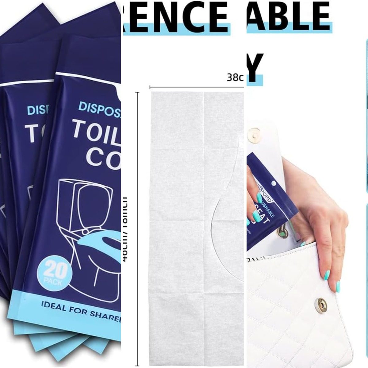 แผ่นรองนั่งชักโครกแบบใช้แล้วทิ - Travel Accessories Essentials บทวิจารณ์และราคา