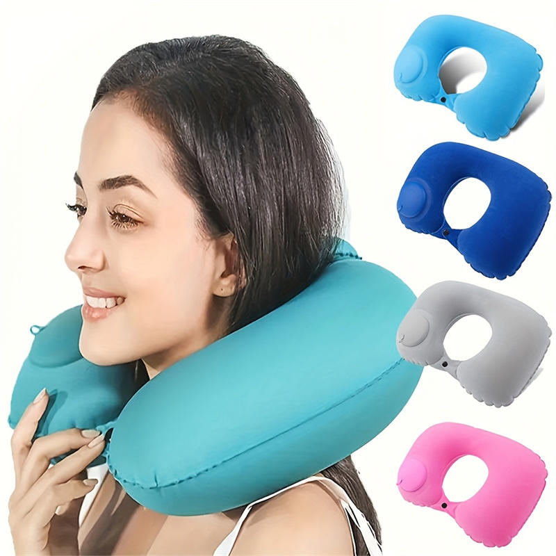 หมอนรองคอพกพาแบบเป่าลม รูปทรงต - Travel Pillow Inflatable บทวิจารณ์และราคา