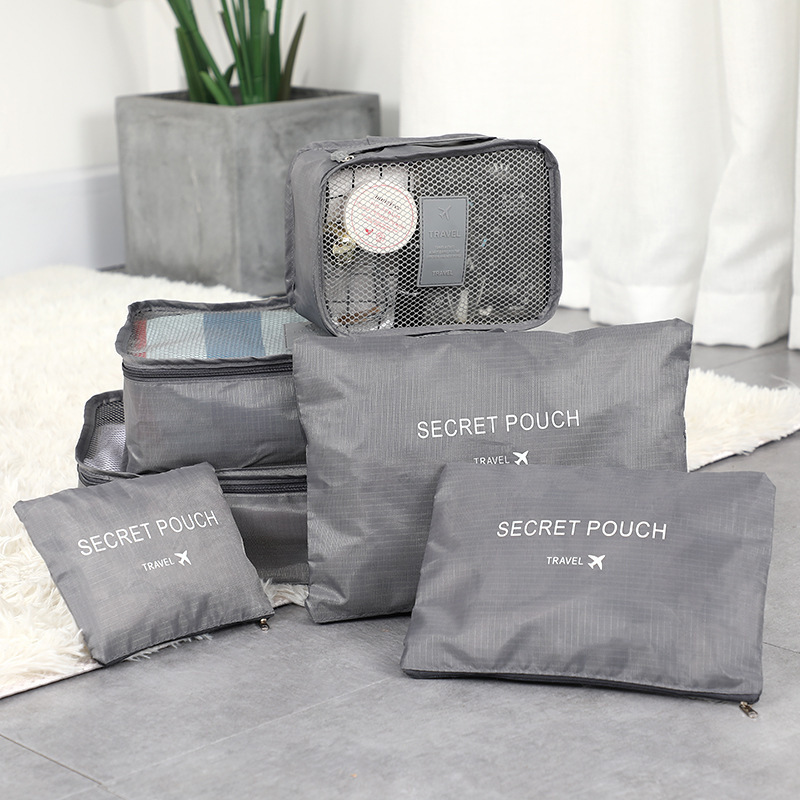 6 ชุดกระเป๋าเก็บของสำหรับเดินท - Travel Accessories Gift Set บทวิจารณ์และราคา