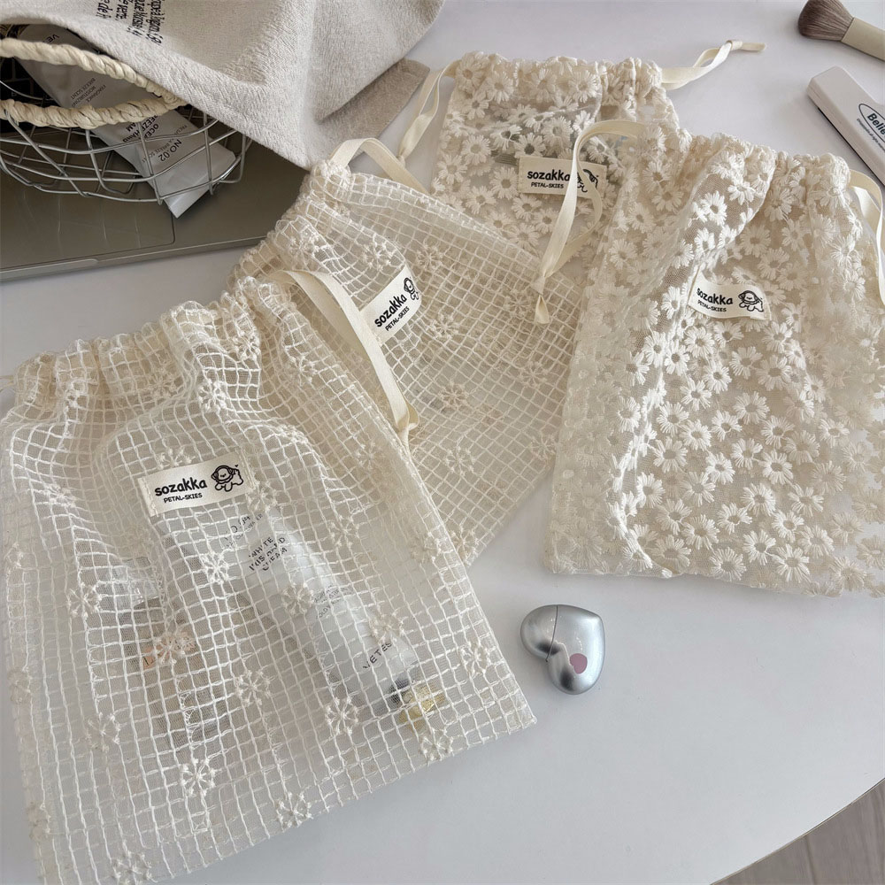 กระเป๋าเครื่องสำอางผ้าตาข่ายปั - Travel Packing Accessories บทวิจารณ์และราคา