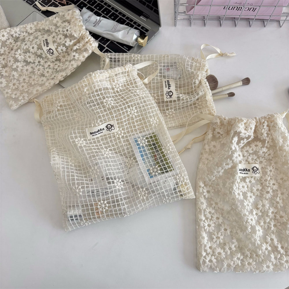 กระเป๋าเครื่องสำอางผ้าตาข่ายปั - Travel Packing Accessories บทวิจารณ์และราคา