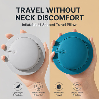 SPDJUMPER หมอนรองคอแบบพกพาสำหร - Travel Pillow Inflatable บทวิจารณ์และราคา