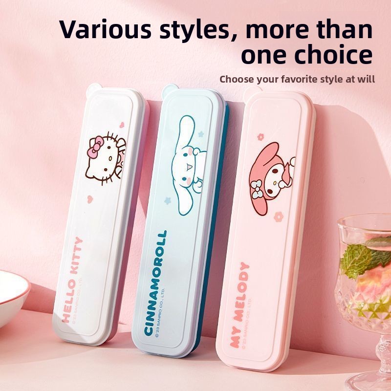 ชุดช้อนส้อมพกพาลายการ์ตูนน่ารั - Travel Accessories Gift Set บทวิจารณ์และราคา