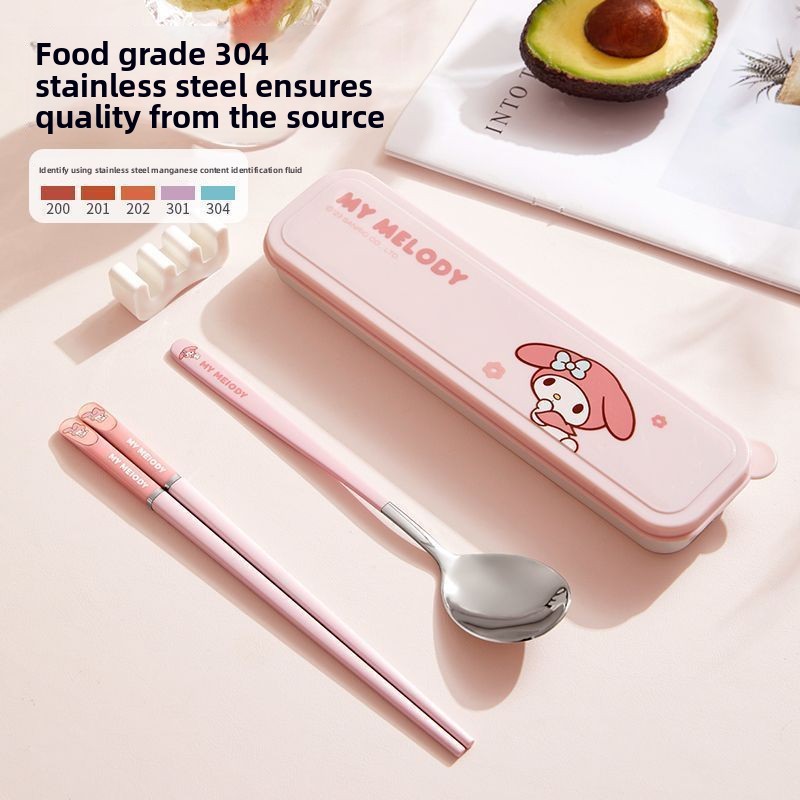 ชุดช้อนส้อมพกพาลายการ์ตูนน่ารั - Travel Accessories Gift Set บทวิจารณ์และราคา